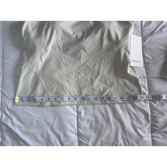 New Lululemon Size 14 Align Waist Length Cami Tank C/D Built In Bra Light Ivory - Picture 3 of 12